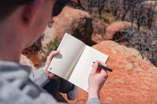 Libreta de cuero reciclado A5 personalizada